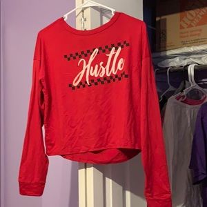 Crop long sleeve shirt